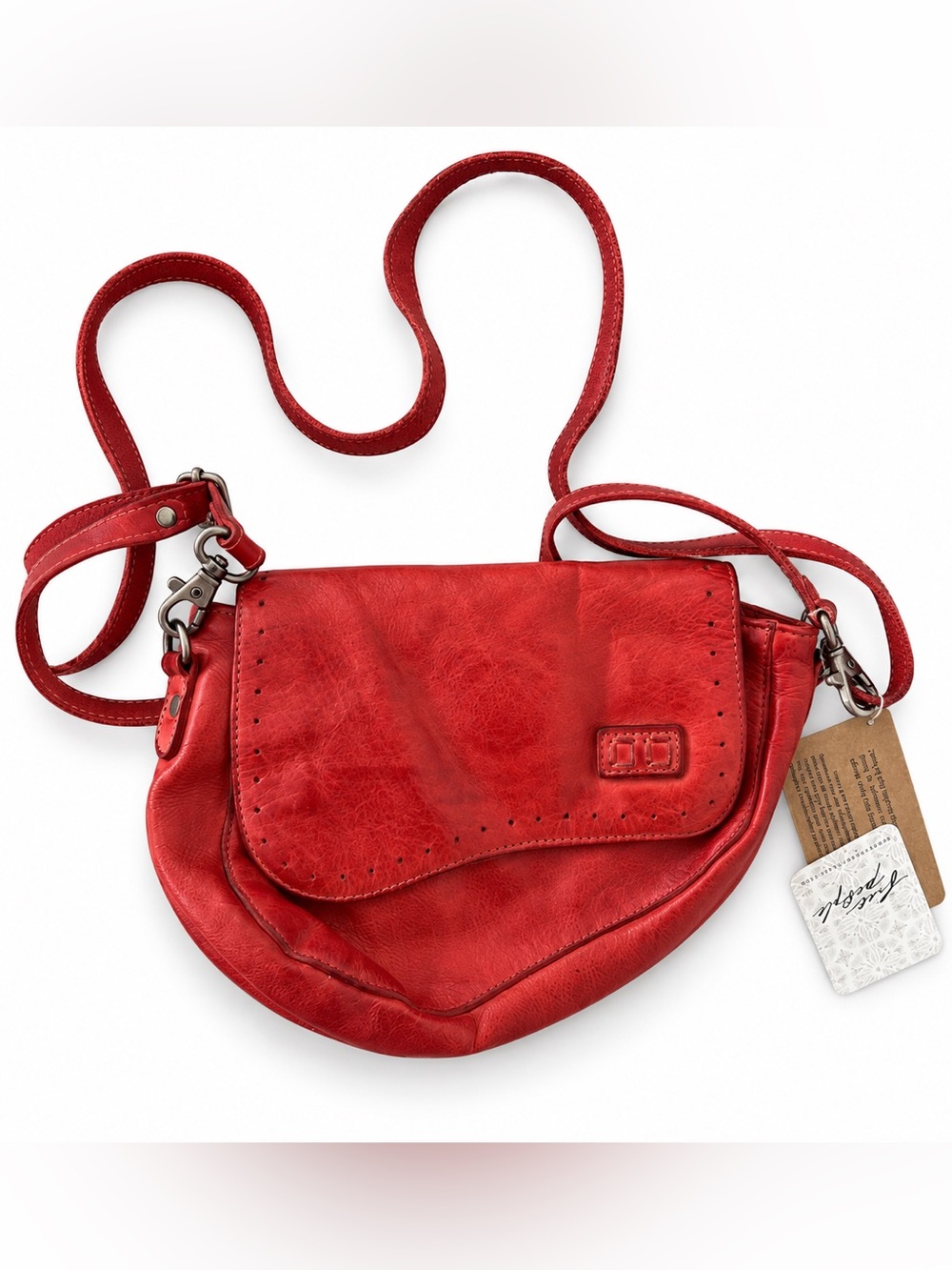 BED|STÜ Priscilla Indie Red Dip Leather Crossbody Bag NWT
